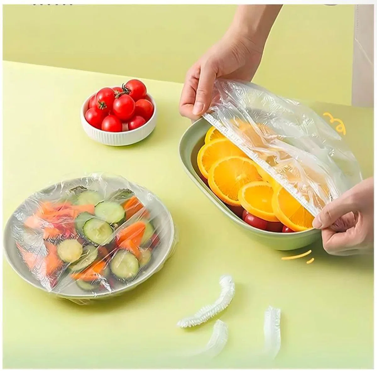Lastikli Tencere Ve Tabak Bonesi 100 Adet (20cm) görsel 3