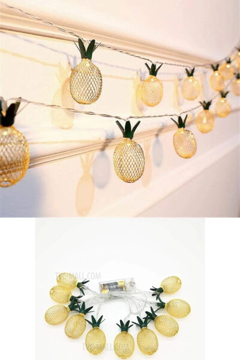 2m 10 Led Pilli 2 Kademeli Ananas Led Işık Mz6200-251 görsel 2