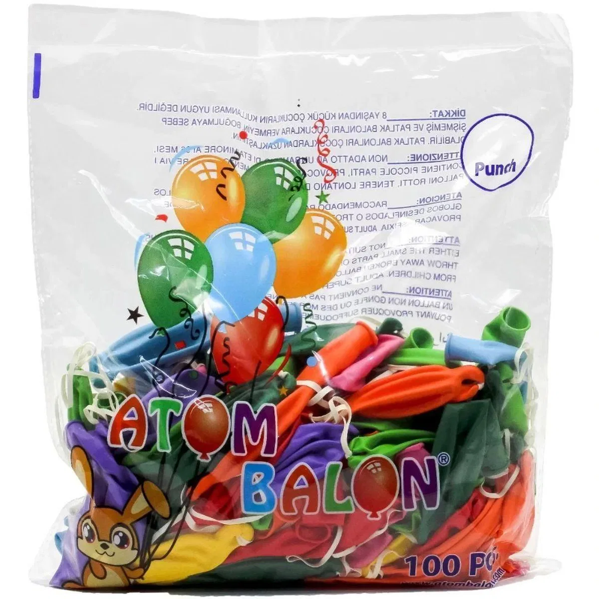 Lastikli Balon ( 100'lü) görsel 2