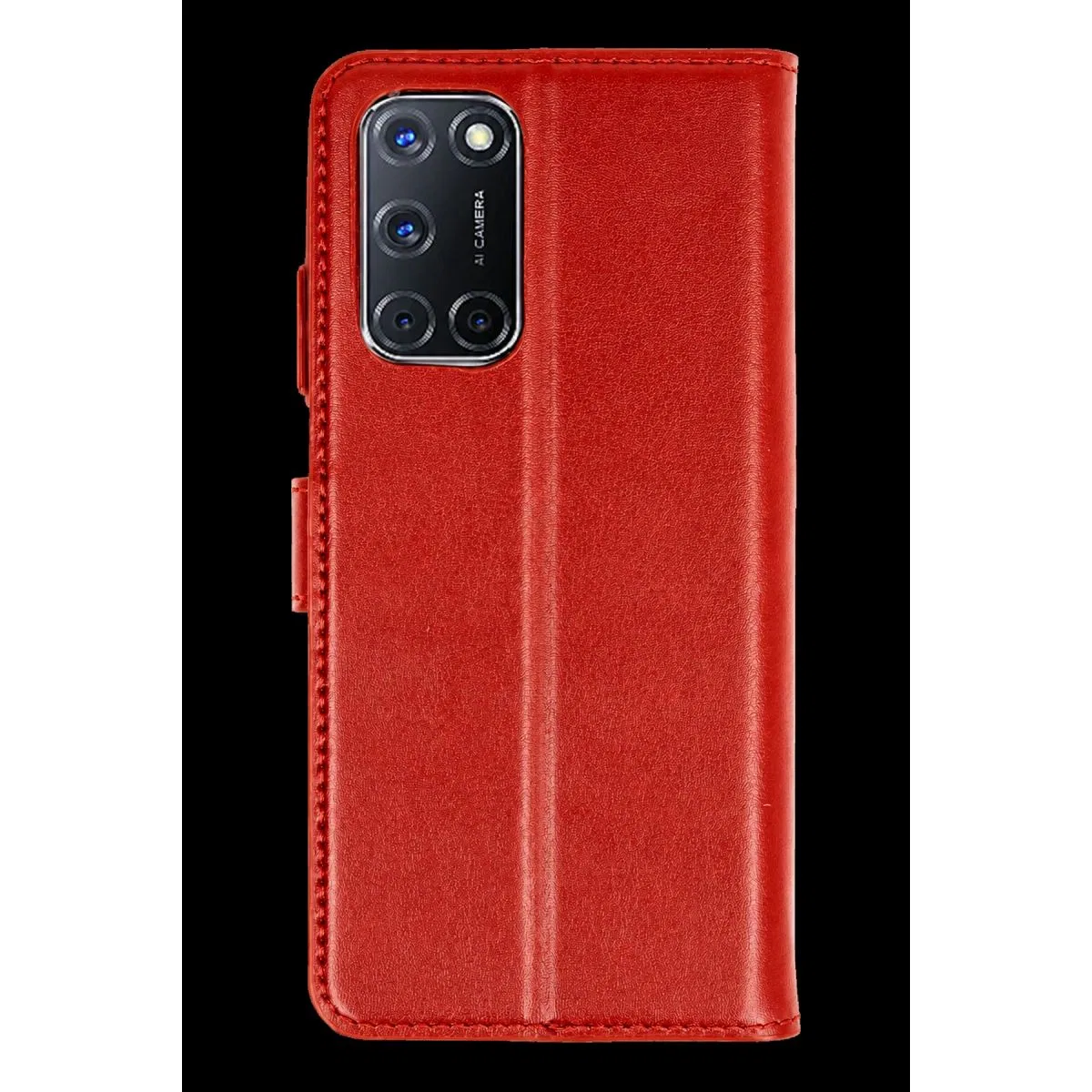 Oppo A52 Trend S Plus Kapaklı Kılıf - Kırmızı