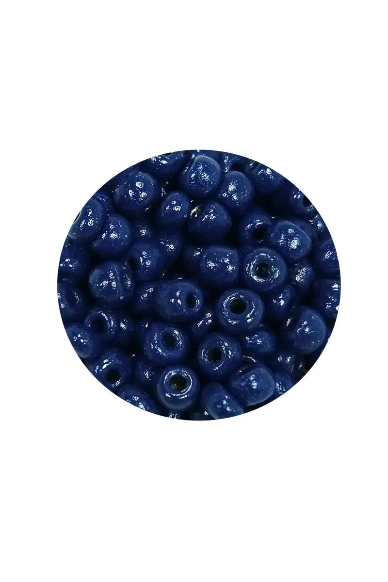Dökme Cam Kum Boncuk Büyük Boy (6/0) 4 mm - 60 Gram - Koyu Mavi - BNC114 görsel 2