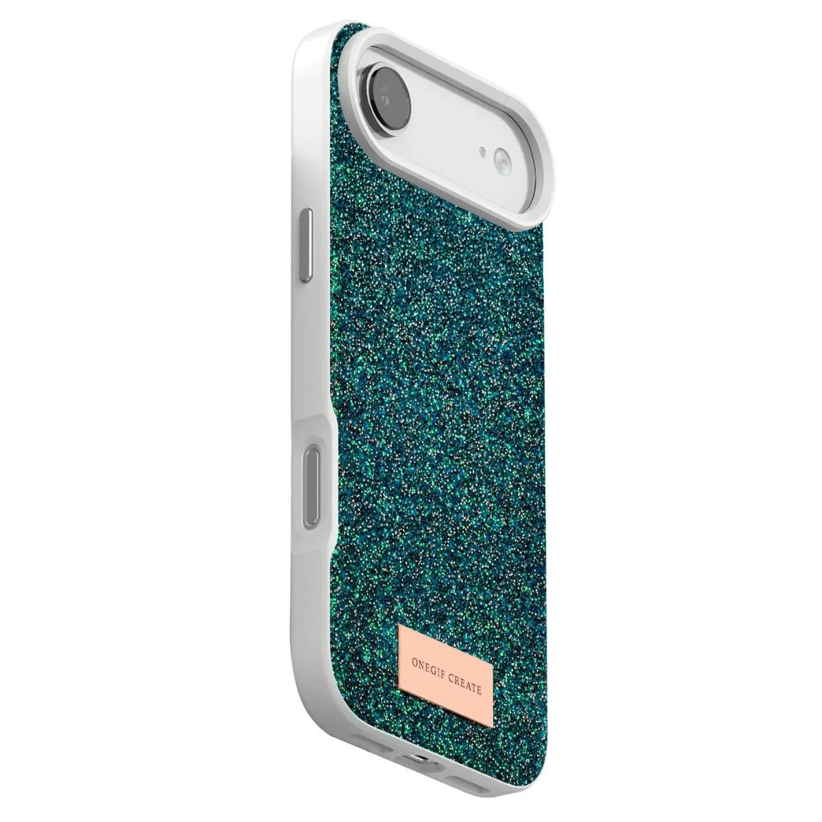 Onegif Apple İphone 17 Air Bright Simli Kapak - Koyu Yeşil görsel 3
