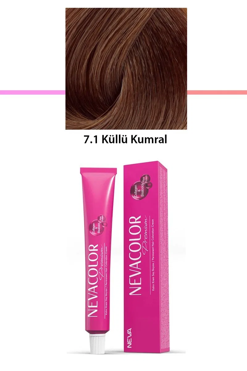 Premium 7. 1 Küllü Kumral - Kalıcı Krem Saç Boyası 50 g Tüp