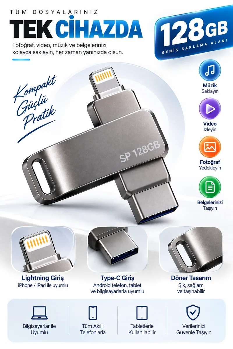 128 GB FLASH BELLEK görsel 2