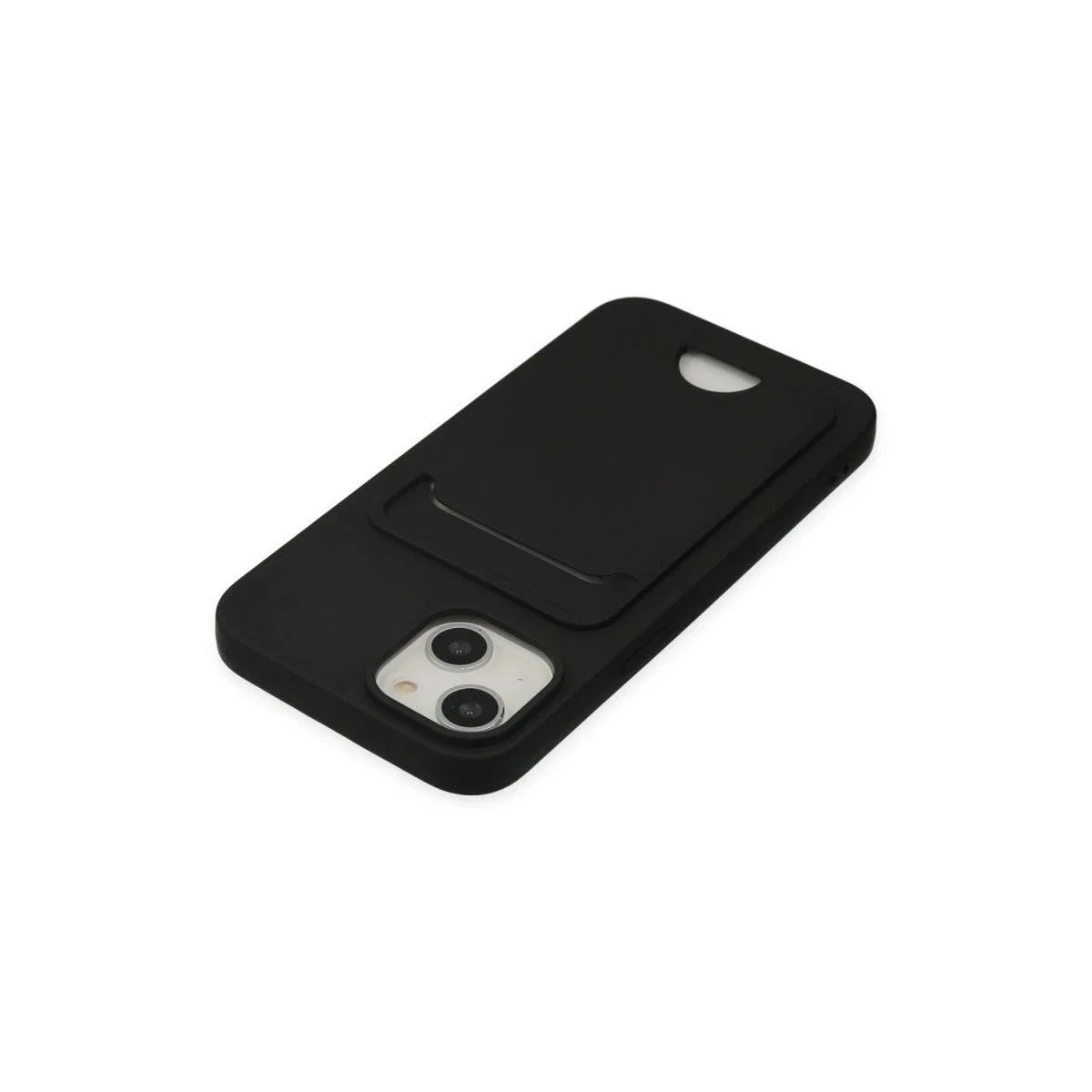 Apple İphone 14 Plus Kılıf Kelvin Kartvizitli Silikon - Siyah görsel 5