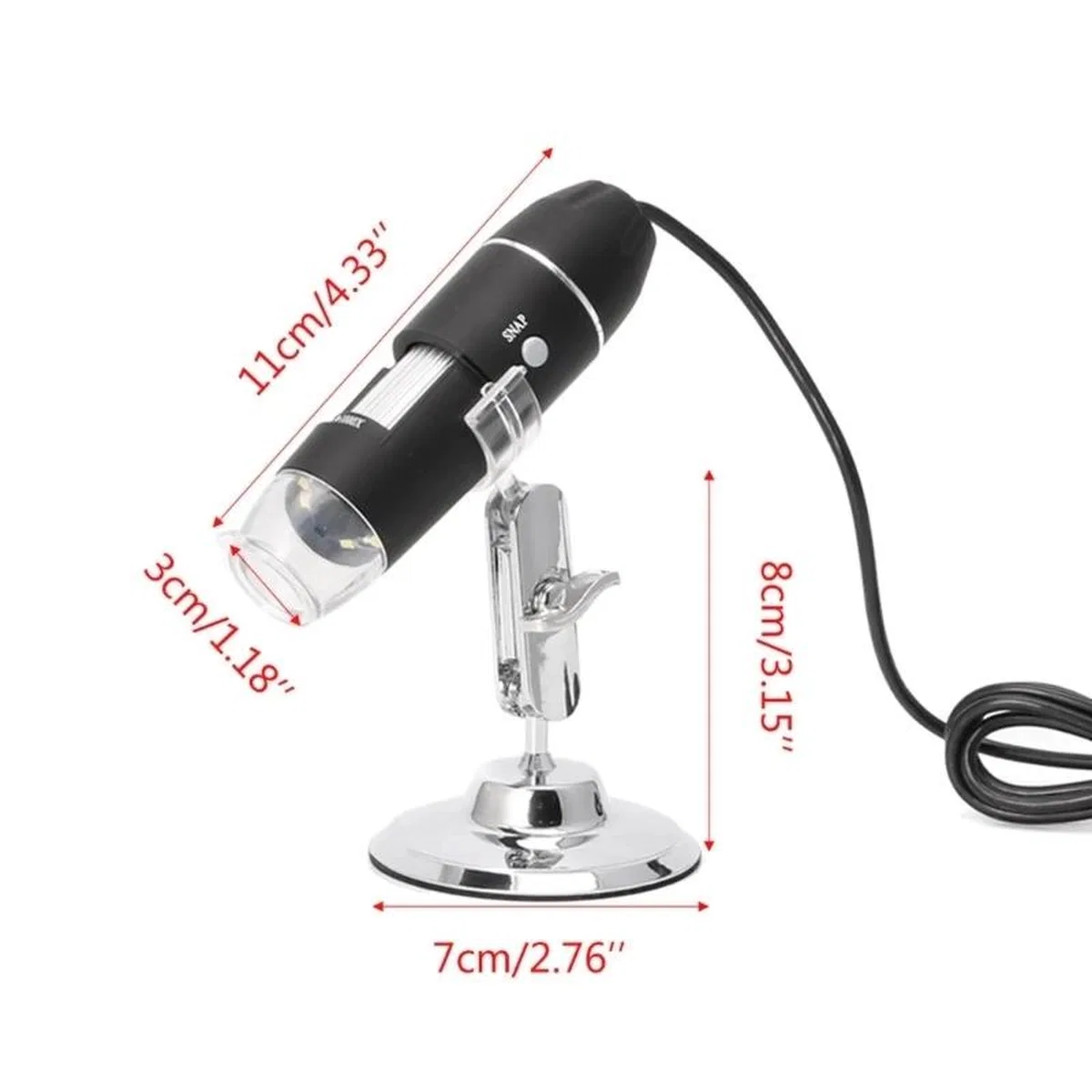 1600x Usb Dijital Mikroskop Kamera Endoskop 8led Büyüteç Metal Standı görsel 5