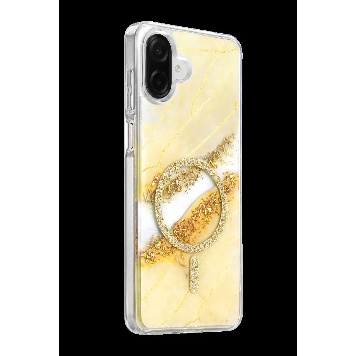 Onegif Samsung Galaxy A07 4g Lotus Simli Magsafe Kapak - Gümüş görsel 2