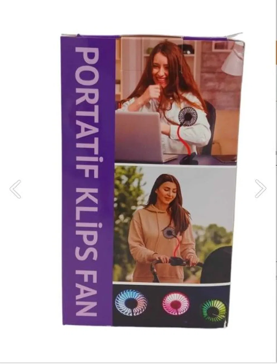 Portatif Işıklı Mini Klipsli Fan görsel 3