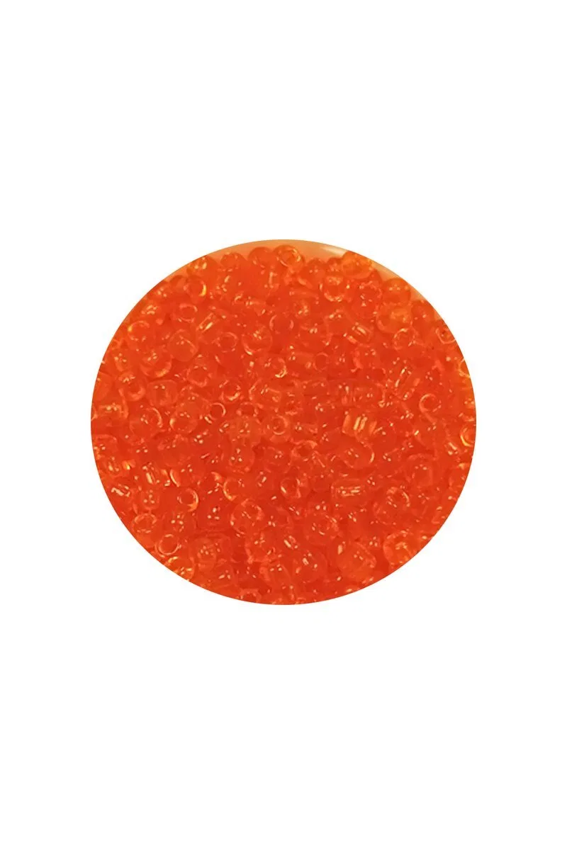 Dökme Cam Kum Boncuk (11/0) 2 mm - 60 Gram - Şeffaf Turuncu - BNC051 görsel 2