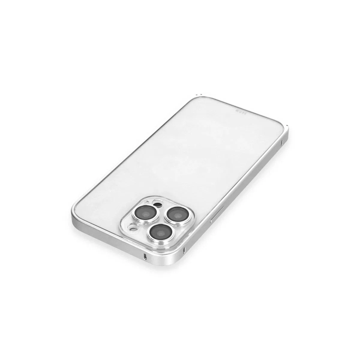 Joko Apple İphone 15 Pro Max Metal Bumper Mat Kapak - Gümüş görsel 4