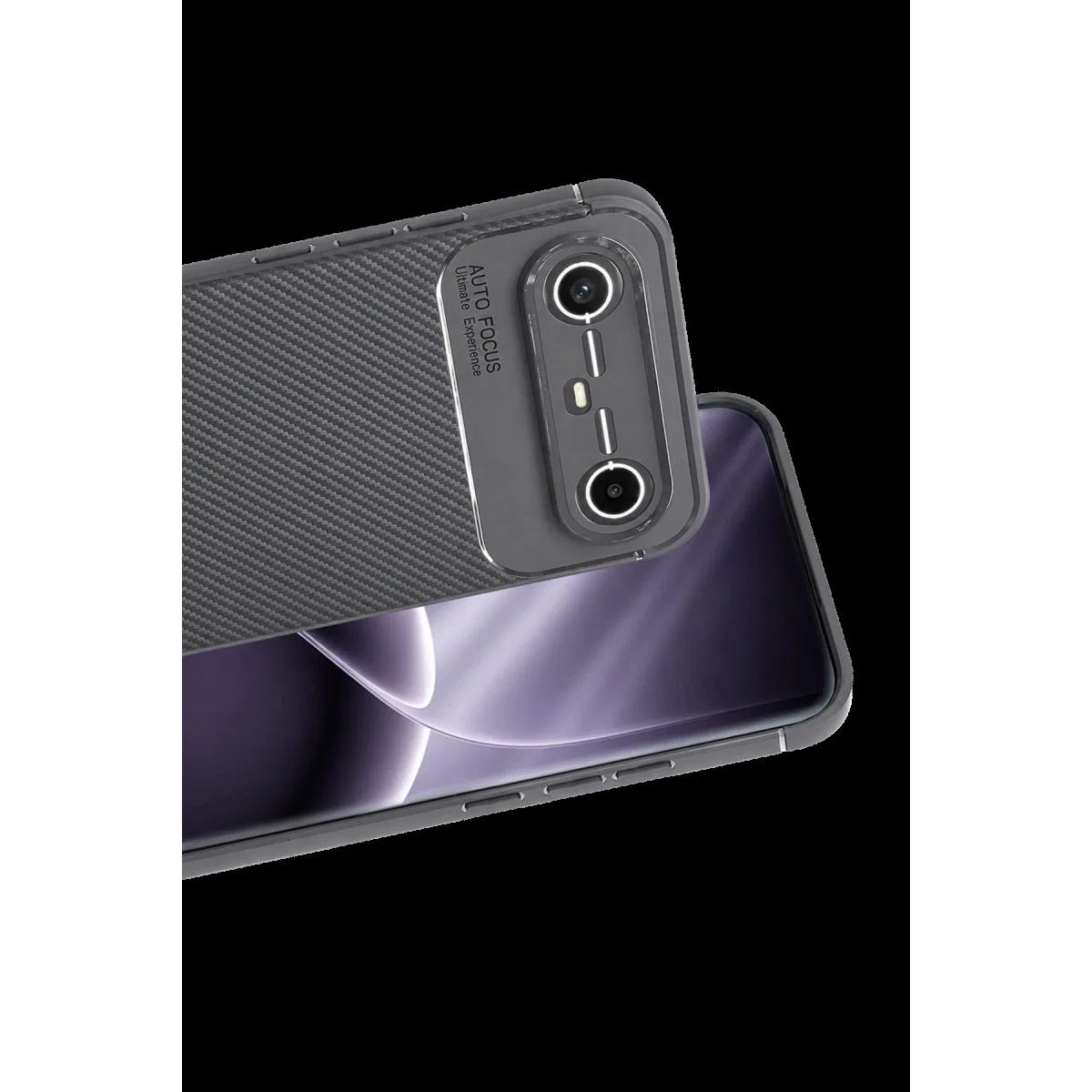 Tecno Spark Slim 5g Auto Focus Karbon Kapak - Gri görsel 2
