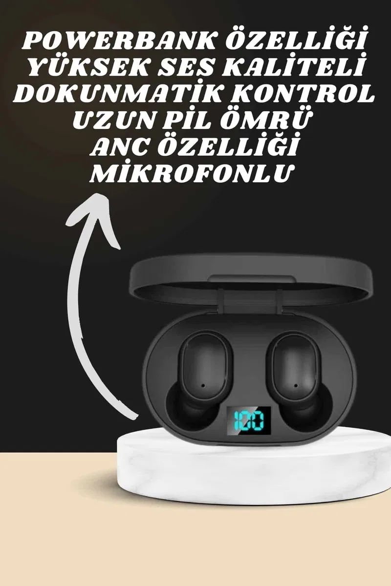 Dijital Göstergeli Kulaklık ve 7 Kordonlu Akıllı Saat Android ve İOS Uyumlu Uyku Takibi Sesli Görüşme görsel 2