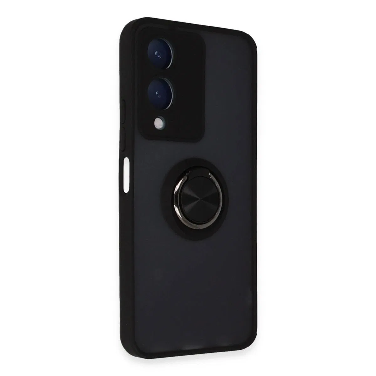 Vivo Y17s Kılıf Montreal Yüzüklü Silikon Kapak - Siyah görsel 2
