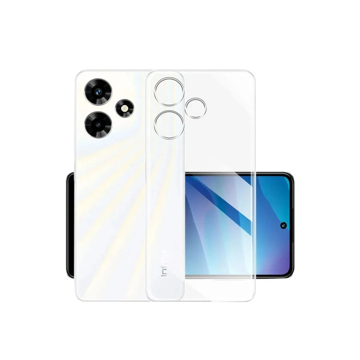 İnfinix Hot 30i Kılıf Lüx Şeffaf Silikon görsel 2