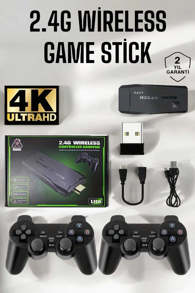 Gaming Atari 2. 4g Uyumlu Kablosuz Çift Kol Game Stick