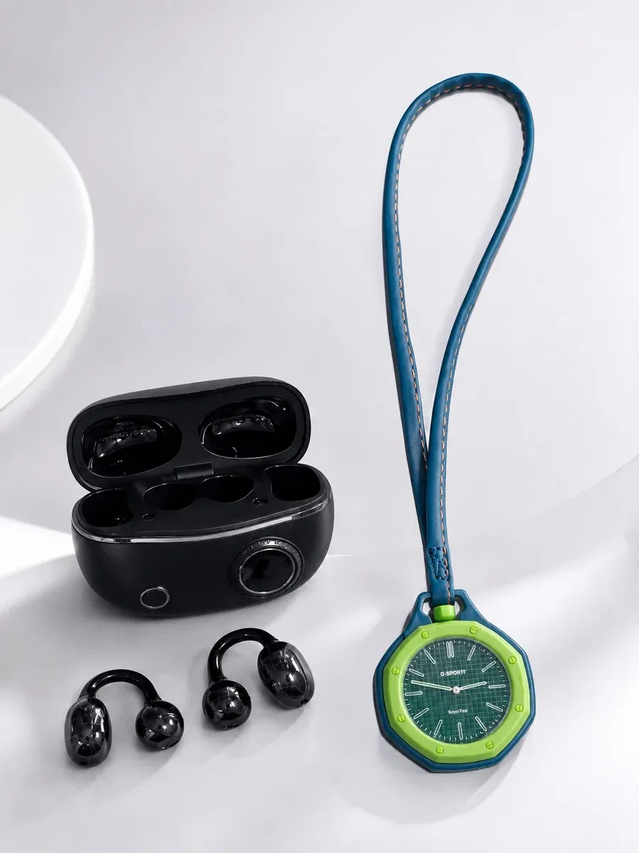 Yeşil Çanta Charm Saat ve Kablosuz Bluetooth Kulaklık İkili Kampanya Seti Günlük Kullanım görsel 2