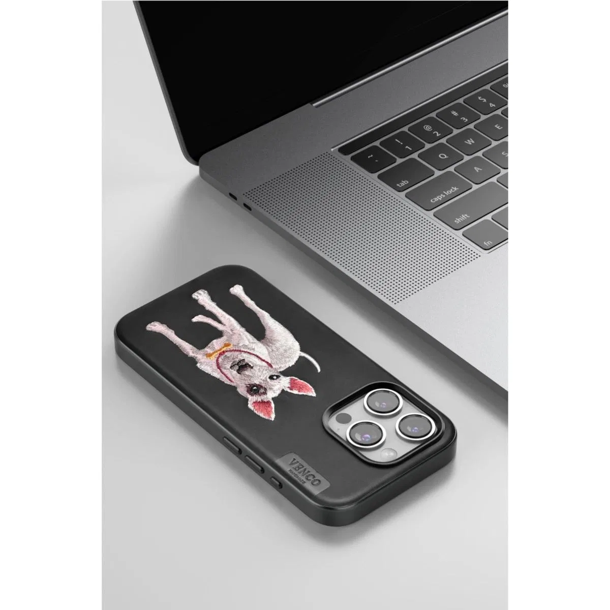 Venco Apple İphone 15 Pro Max Perma Desenli Kapak - Lacivert görsel 4