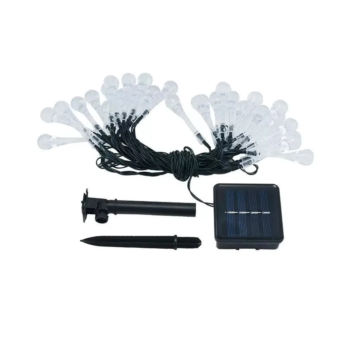 7m 50 Led Damla 8 Fonksiyonlu Solar Panelli-rgb görsel 2