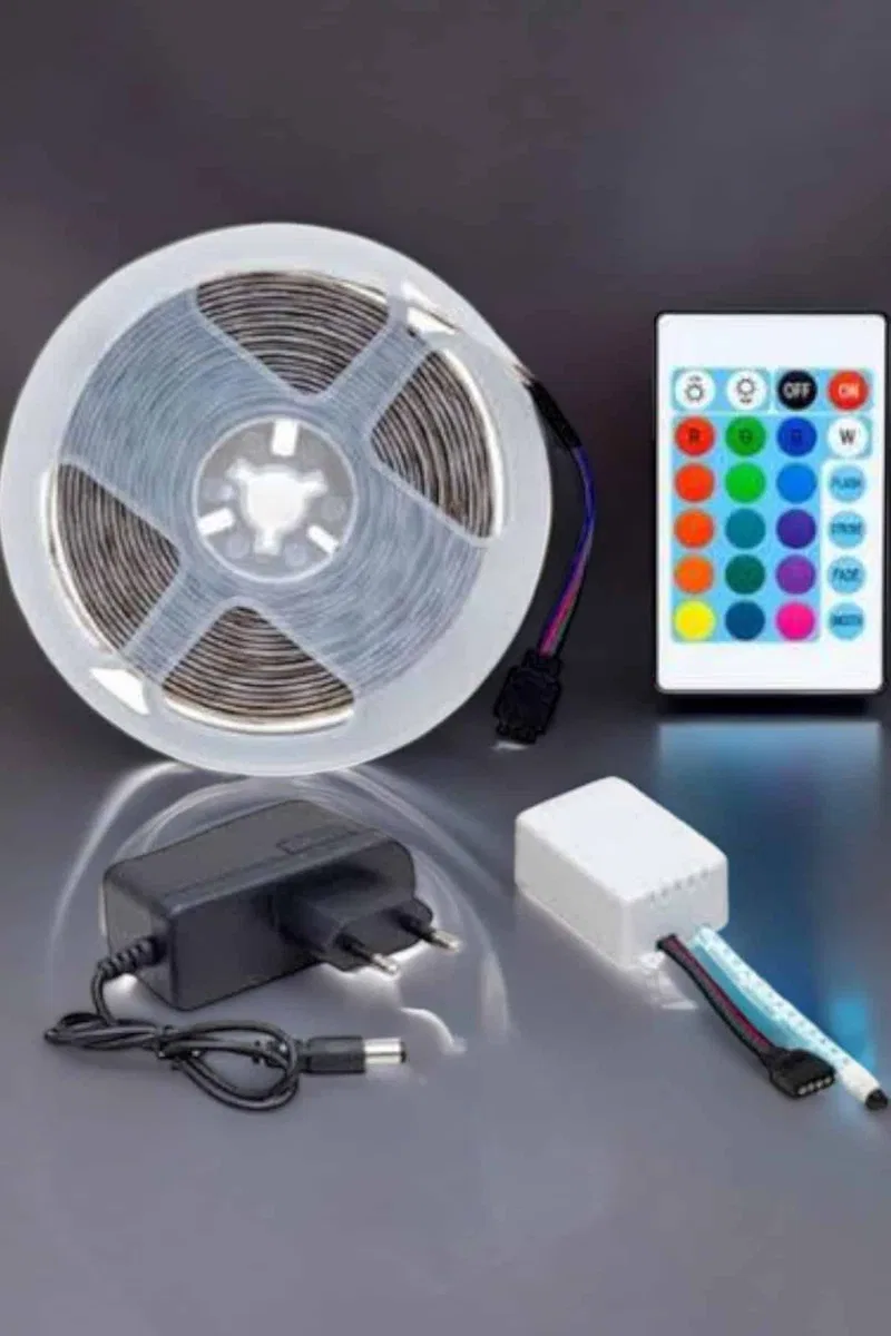 Led Işık 5 Metre Şerit Led RGB Işıklı görsel 5