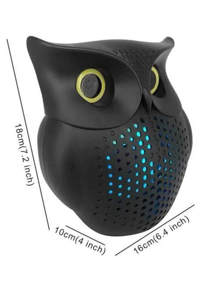 Siyah Bluetooth Hoporlör Baykuş Speaker Bluetooth 5. 0 Bağlantılı görsel 4