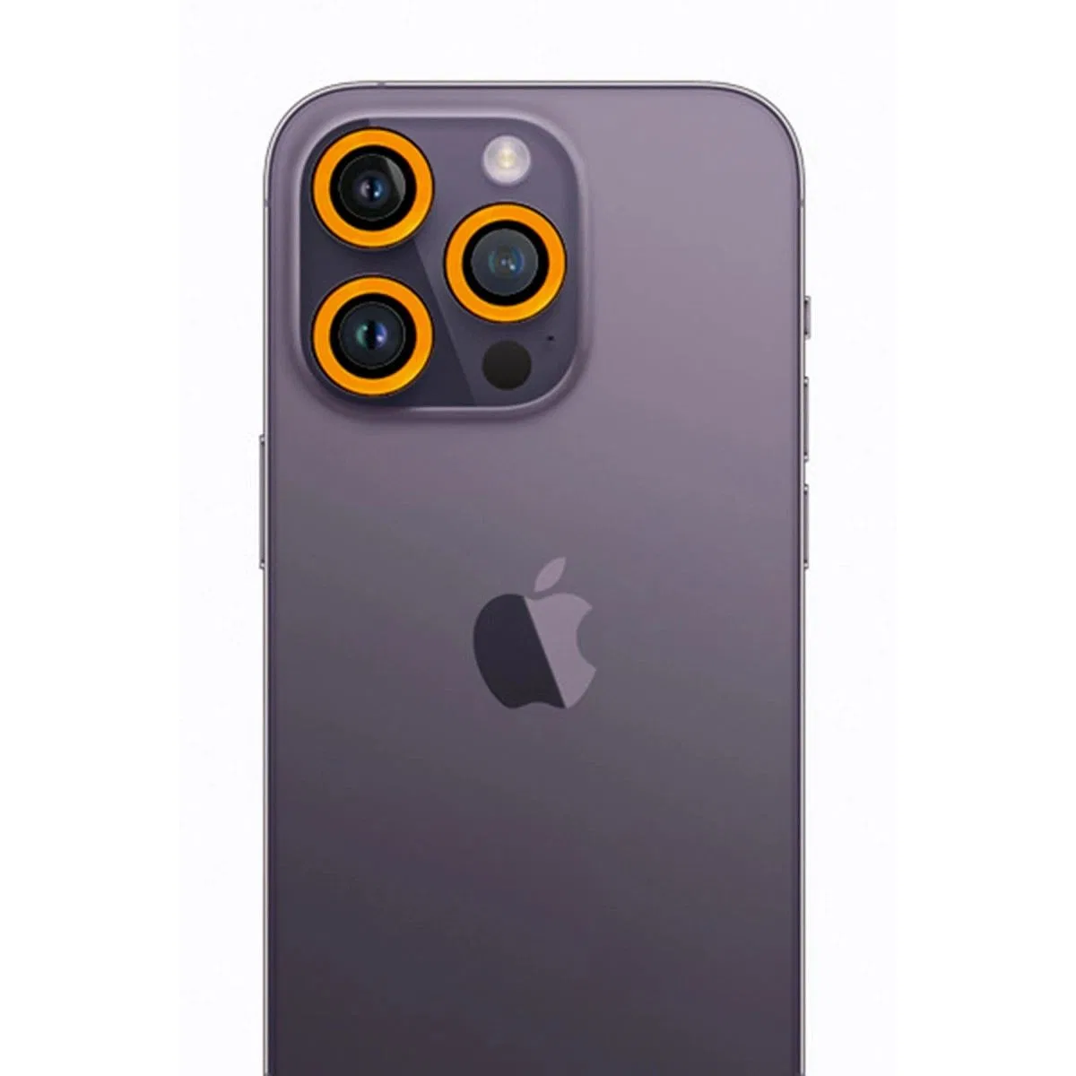 Apple İphone 12 Pro Max Neon Fosforlu Kamera Lens - Sarı
