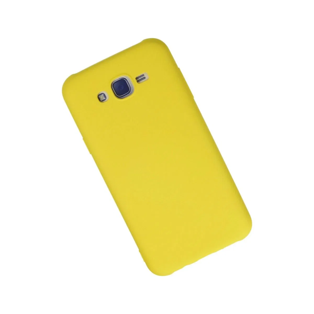 Samsung Galaxy J7 Kılıf Nano İçi Kadife Silikon - Sarı görsel 2