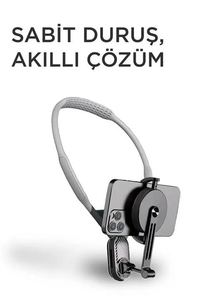 360 Derece Ayarlanabilir Boyun Askılı Manyetik Telefon Tutucu görsel 6