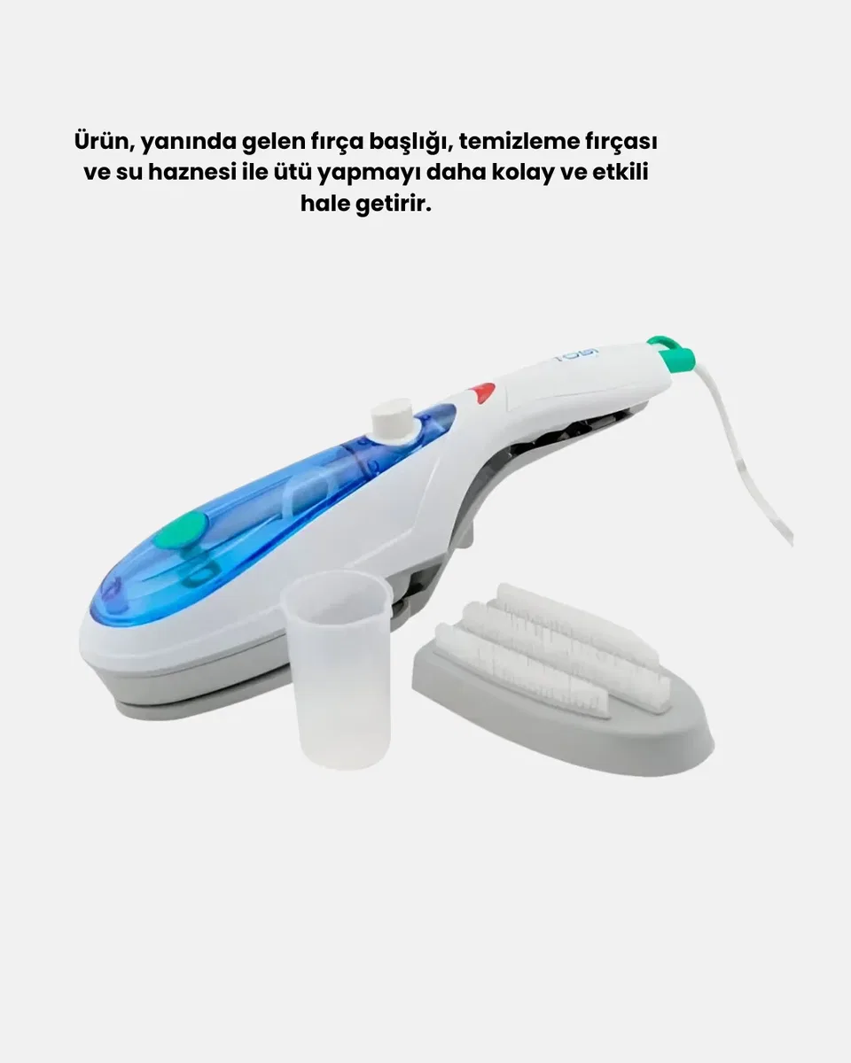Buharlı El Ütüsü Hızlı Isınan, Koku Giderici, Taşınabilir görsel 2