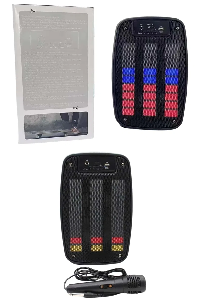 Kablosuz Hoparlör İOS ve Android Uyumlu Şarjlı SD Kart Girişli Bluetooth Hoparlör görsel 3