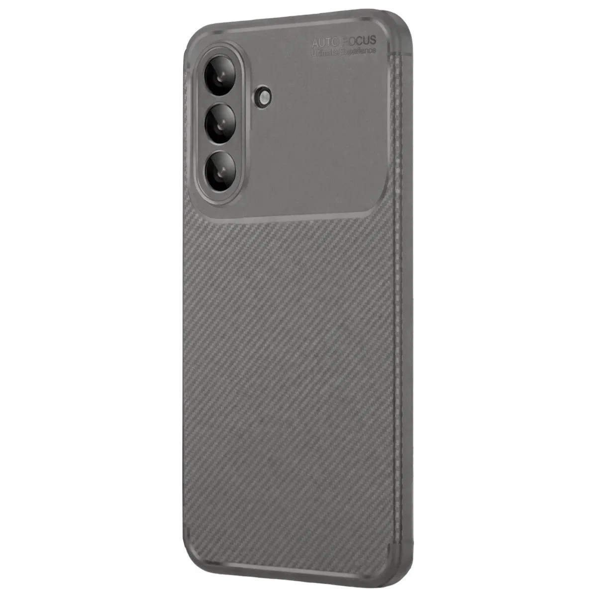 Samsung Galaxy A56 Kılıf Auto Focus Karbon Kapak - Gri görsel 2