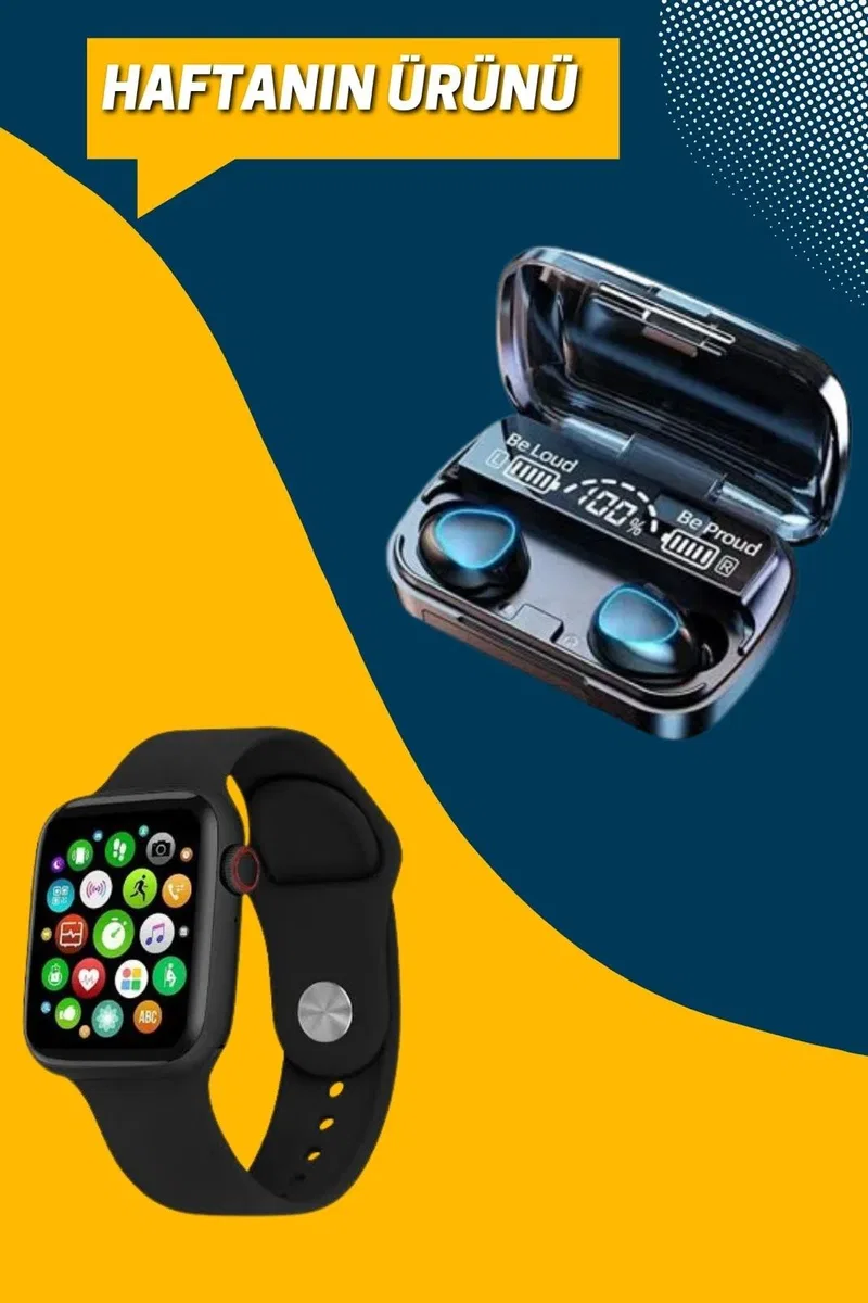 Kaliteli Akıllı Saat ve Kaliteli Bluetooth Kulaklık ANC Özelliği Uzun Pil Ömrü görsel 5