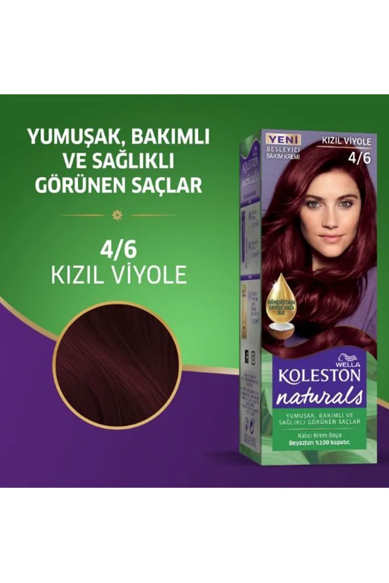 Naturals Saç Boyası Kızıl Viyole 4/6 2x Paket görsel 5