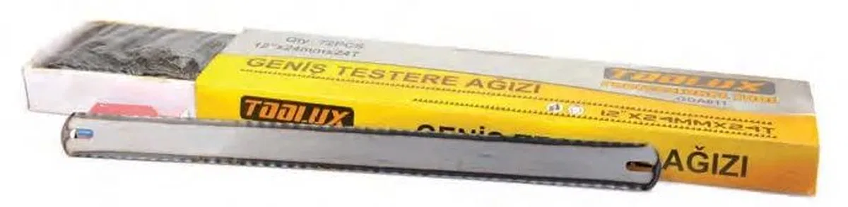 Geniş Demir Testere Ağzı Çift Taraflı - 72 Adet