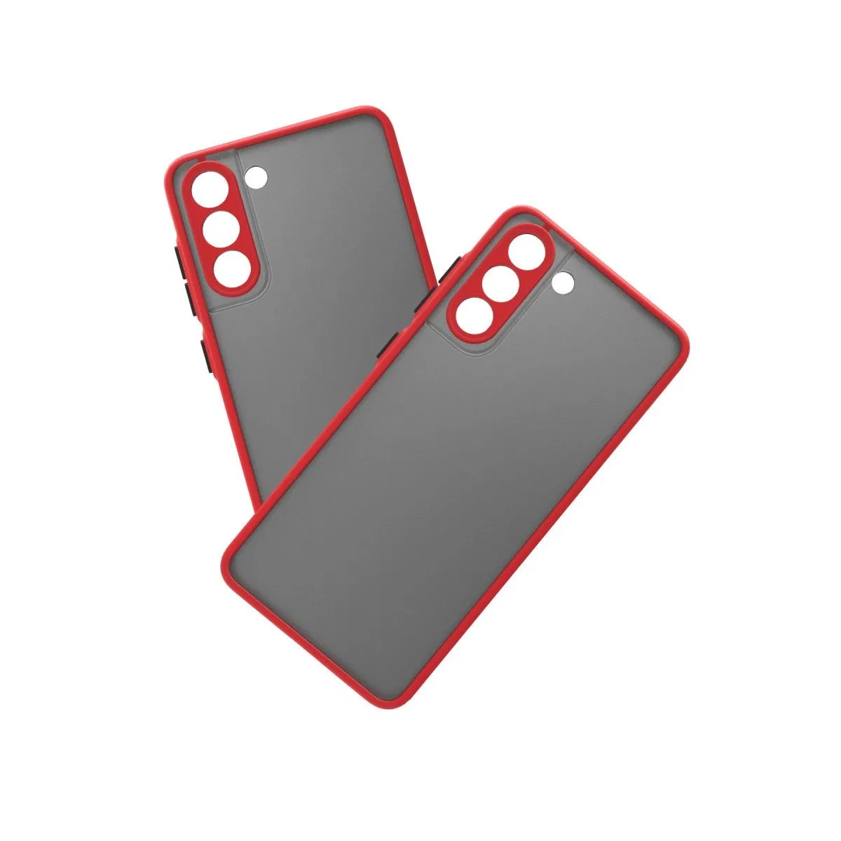 Samsung Galaxy S21 Fe Kılıf Montreal Silikon Kapak - Kırmızı görsel 3