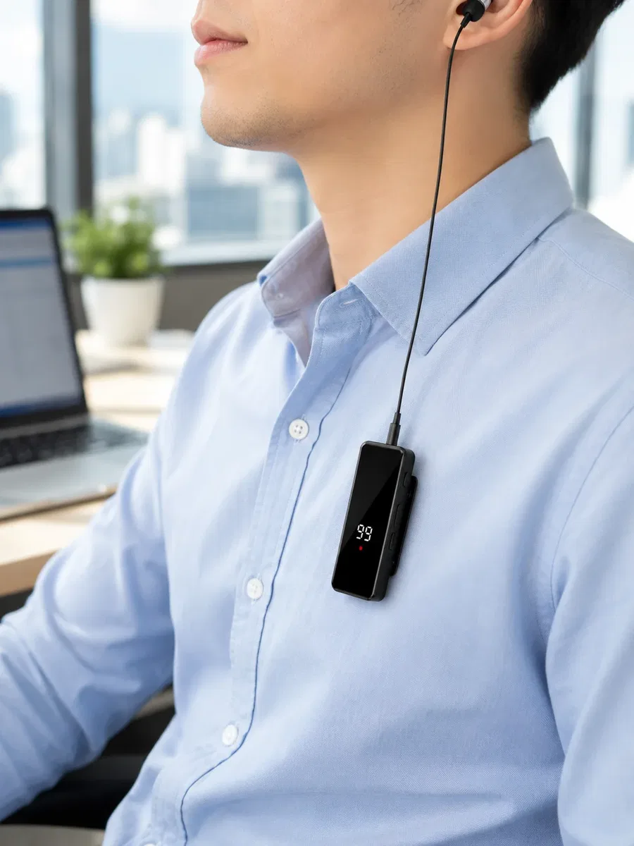 Dijital Ekranlı Bluetooth Kulaklık Tek Kulaklıklı Klipsli Kompakt Tasarım görsel 2