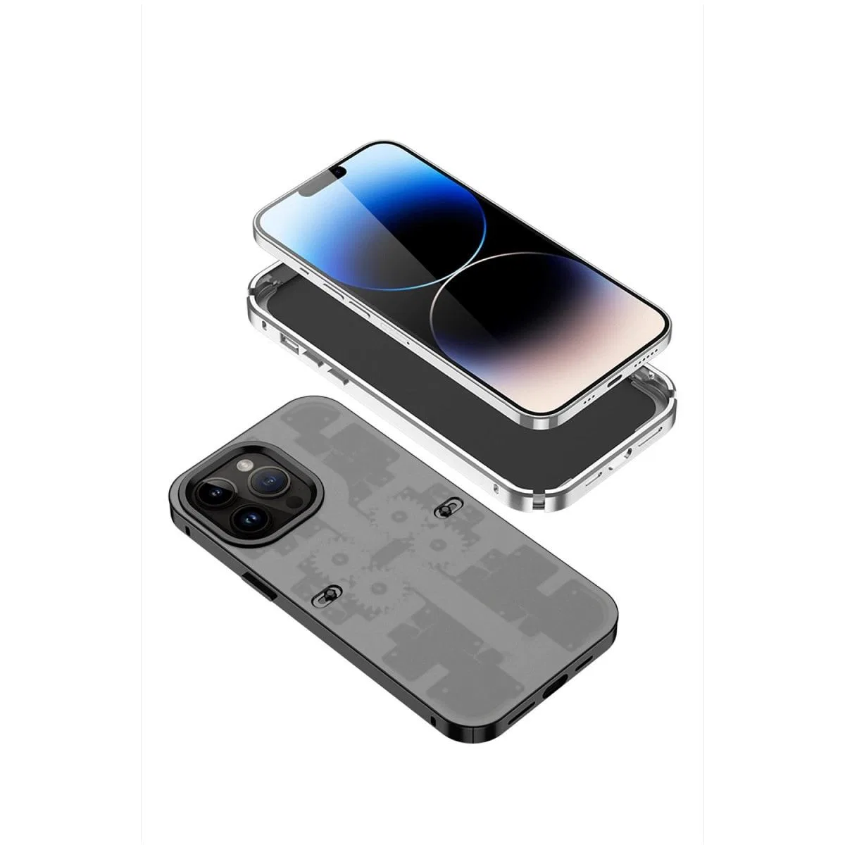 Apple İphone 13 Pro Kılıf Mekanik Bumper Kapak - Yeşil görsel 5