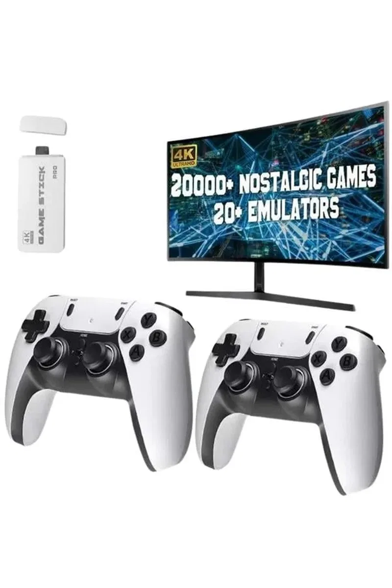 3D 4K HD 2. 4G Game Stick 4K Ultra Hd Oyun Konsolu Çift Kollu görsel 3