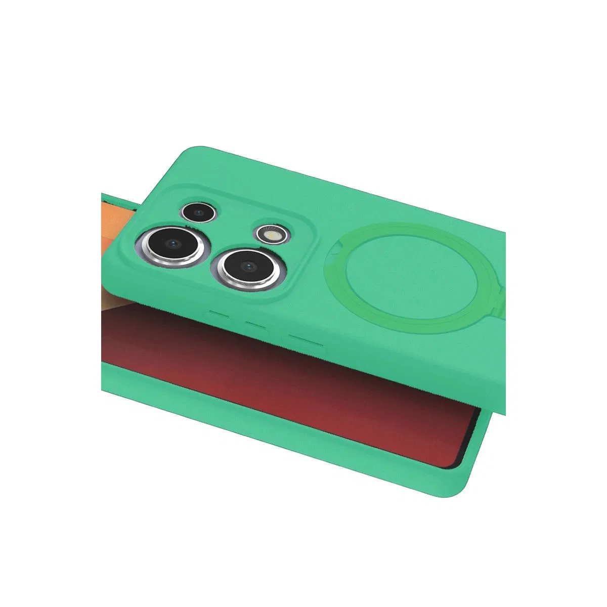 Xiaomi Redmi Note 13 Pro 4g Regal Magsafe Standlı Kapak - Yeşil görsel 2