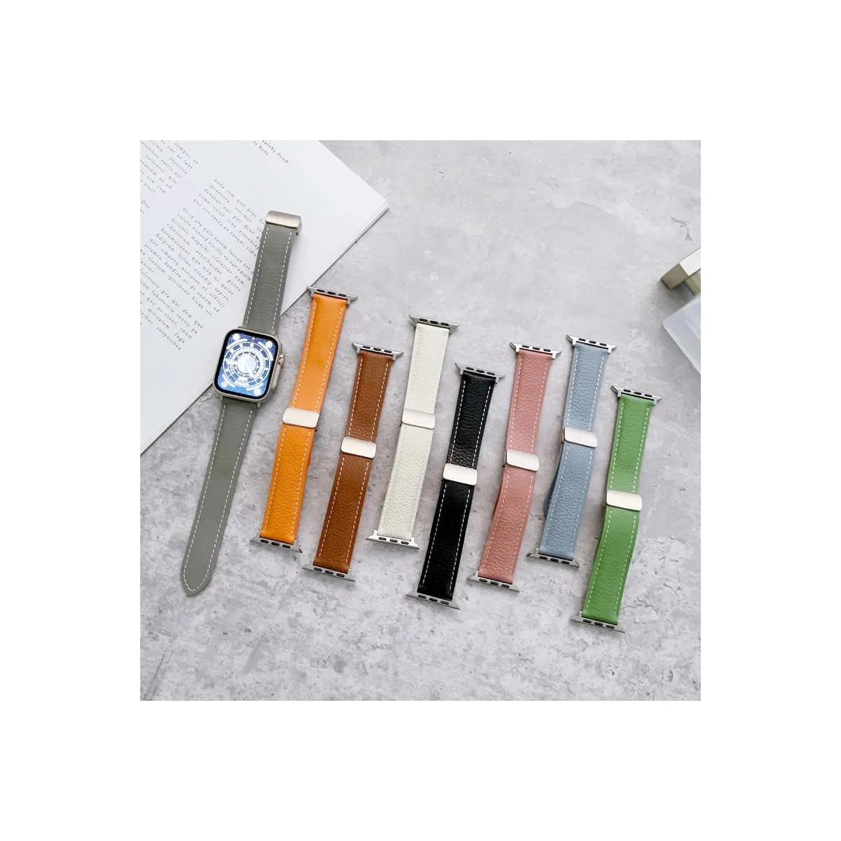 Apple Watch 38mm Kr414 Daks Deri Kordon (saat Değildir) - Lacivert görsel 3