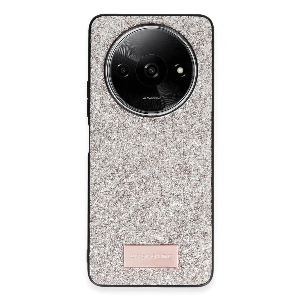 Onegif Xiaomi Redmi A3 4g Bright Simli Kapak - Gold