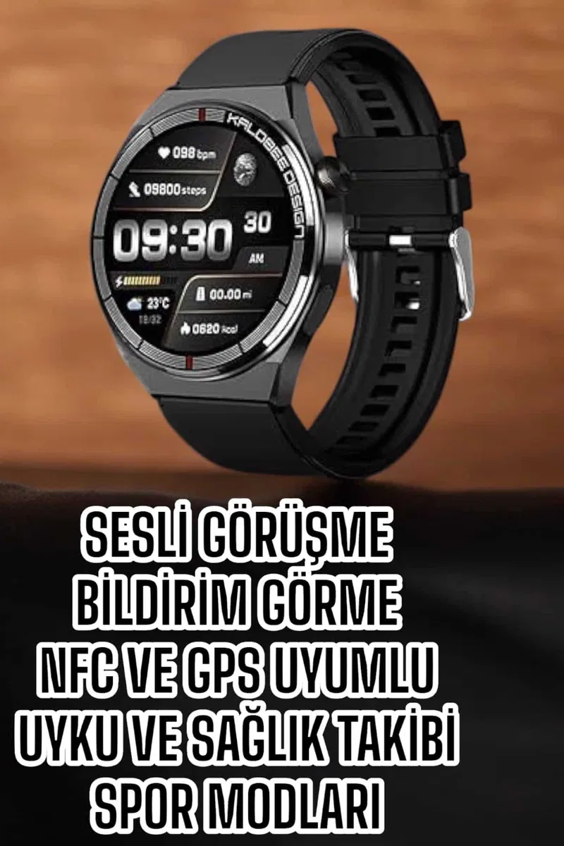 Akıllı Saat Bluetooth Bağlantılı Amoled Ekran Uyku ve Sağlık Takibi görsel 2