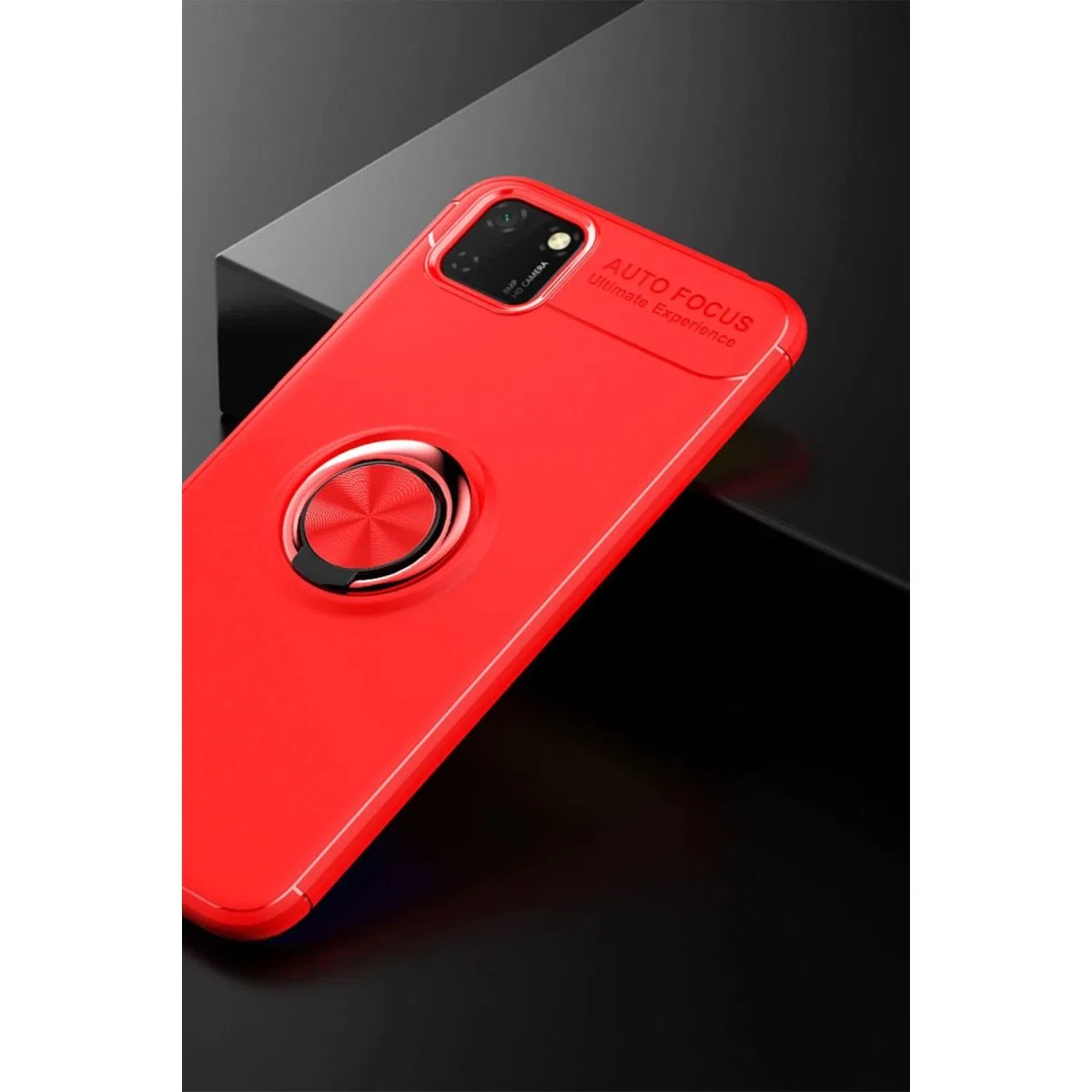 Huawei Y5p Kılıf Range Yüzüklü Silikon - Kırmızı görsel 2