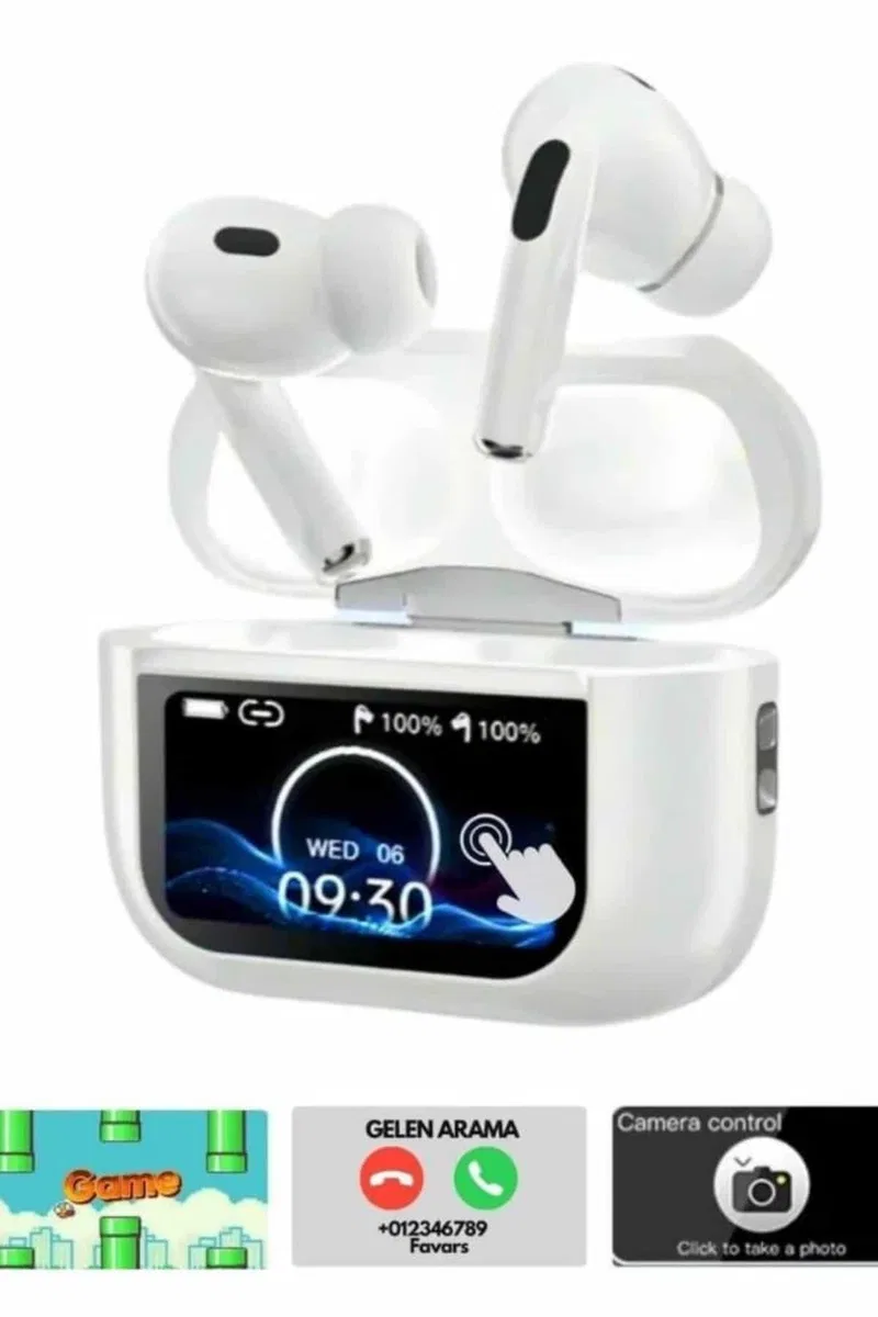 Dokunmatik Ekranlı Bluetooth Kulaklık TWS İOS Android Tüm Telefonlara Uyumlu Kulaklık görsel 5