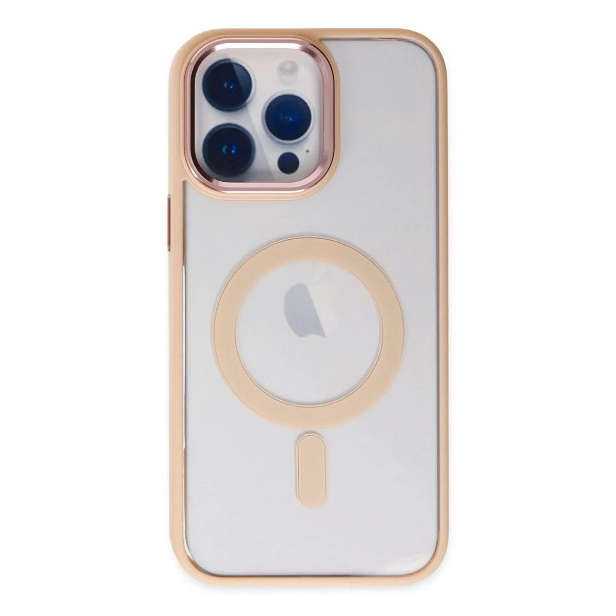 Apple İphone 14 Pro Max Kılıf Room Magneticsafe Silikon - Pudra görsel 2