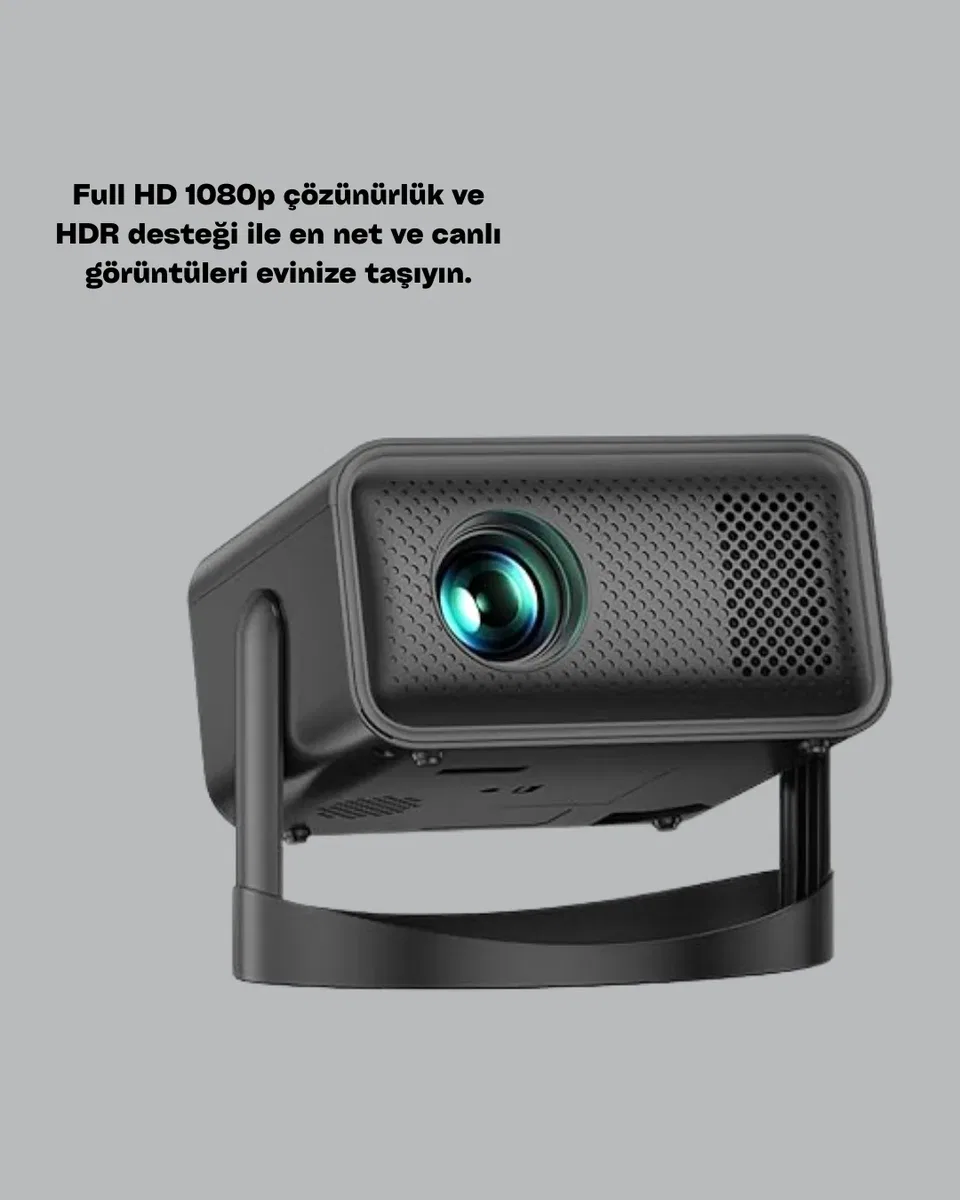 WiFi 6 ve Bluetooth 5 Bağlantılı Taşınabilir Projeksiyon Makinesi görsel 2