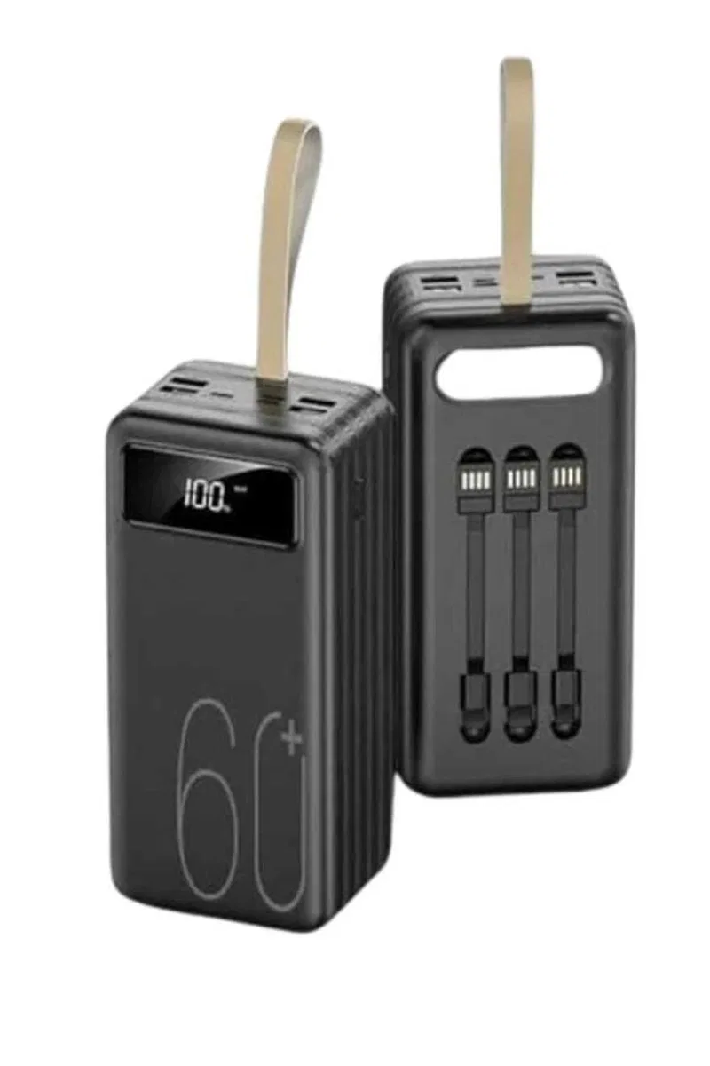 Hızlı Şarj 4 Çıkışlı Powerbank 60. 000 Mah Taşınabilir Dijital Göstergeli