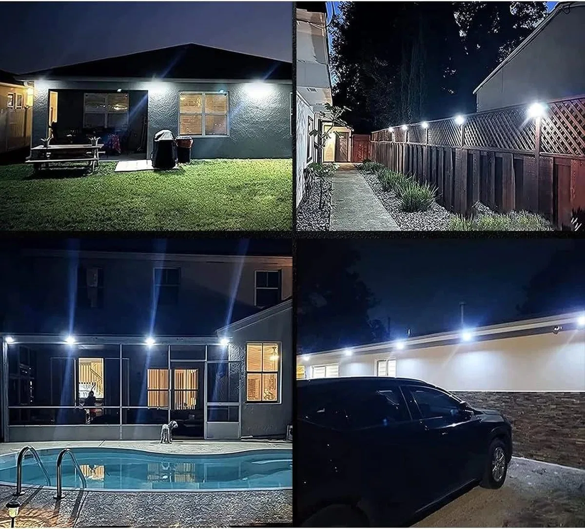 100 Led Dış Mekan Solar Aydınlatma Fotoselli Solar Lamba Hareket Sensörlü görsel 5