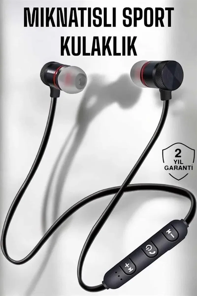 Kablolu Mıknatıslı Sport Kulaklık Bluetooth Bağlantılı görsel 2