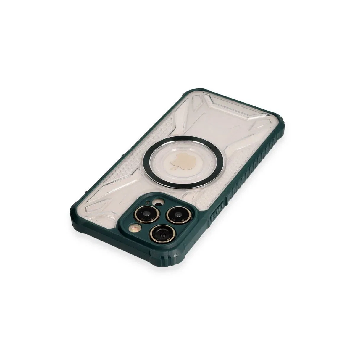 Apple İphone 13 Pro Kılıf Prag Magneticsafe Kapak - Koyu Yeşil görsel 3