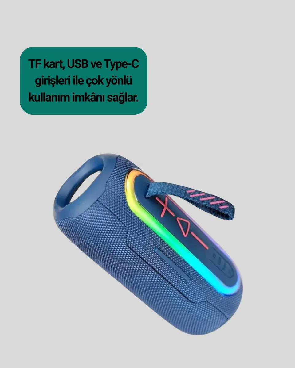 Yüksek Ses Kaliteli Kablosuz Hoparlör LED Işıklı Yeni Nesil görsel 3